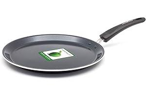 GreenChef Essentials Poêle à Crêpes Antiadhésive 28cm sans PFAS, Noir