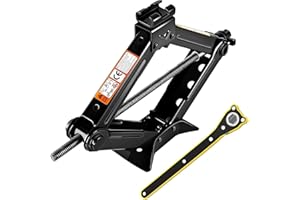 kefflum Car Jack Scissor Jack Crick Auto Ascensore Martinetto Cric a Forbice 1500kg Cric Auto con Sollevamento a Cricchetto per Auto Familiare SUV 1.5T