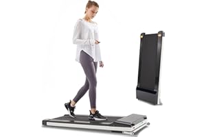 LONTEK Walking Running Pad - Upright Storage X512 with 3500-Hour Lifespan and Brushless Motor, Under Desk Flat Treadmill XP1, Compact Treadmill with Remote, APP, LED Display, No Assembly Required