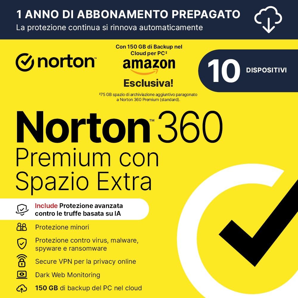 Prise en Main & Utilisation au Quotidien : Norton 360 Premium Extra Spazio Archiviazione