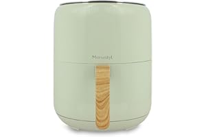 MENASTYL - Friteuse sans huile à air chaud Colorama - Céladon - sans PFAS - 4.5L - 8 programmes - Température jusqu'à 200°C - Minuterie 1 heure - Panier et grille compatibles lave-vaisselle - 6025001