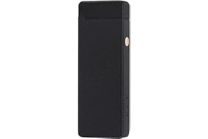 Kivors Lighter,Electric Lighter USB Rechargeable Dual Arc Plasma Lighter Upgraded with LED Battery Indicator for Fire Indoor Outdoor Camping Candles (#4-Black)