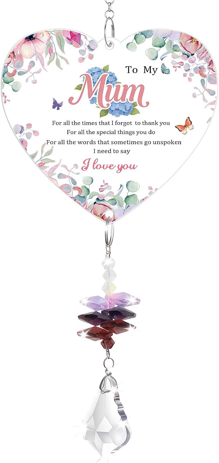 Gifts For Mum, Crystal Suncatcher, Mum Birthday Gifts From Daughters & Sons, Mothers Day For Gifts, Presents For Mummy On Christmas, Valentine's Day, Mother's Day