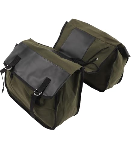 Borsa Da Bici Doppia Montegrappa 0024 – Fatta A Mano In Italia, Ecopelle, Nera – Ideale Per Viaggi