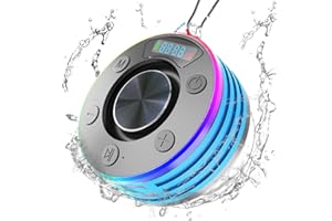 RANRAO 5.3 - Radio portatile per doccia con montaggio a ventosa, design impermeabile per il bagno o attività all'aperto (blu)