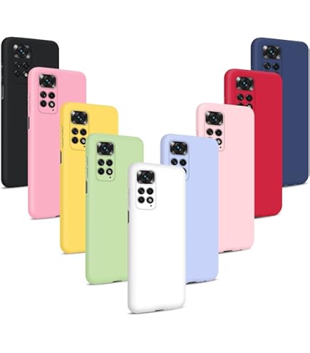 Custodia In Silicone Per Redmi Note 11 E 11S - Cover Protettiva Color Erba Viola - Foto 3