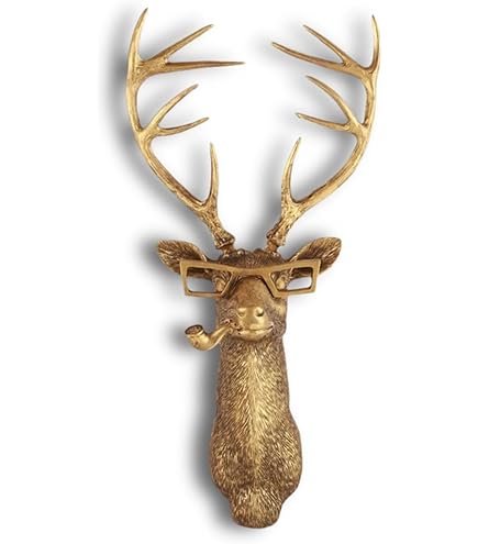 Hars Wand Ornament Atyhao Hoofdwanddecoratie, Muurkunst-decor, Hertenkop, Wandbehang, Woondecoratie, Waterbestendig, Bronzen Hars, Dierensculptuur, Zonnecrème, Dierenkop, Ornamenten (vos), Atyhao2mgek48sbd-93 Zonnebrandcrème Sculptuur