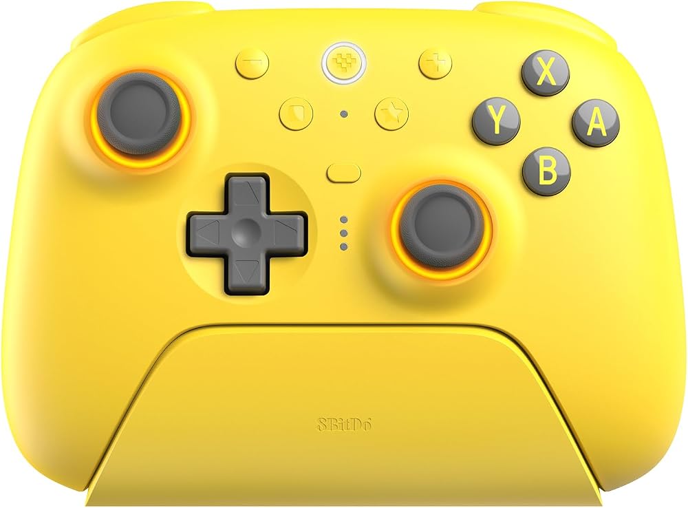 8Bitdo Ultimate 2 Bluetooth Controller for Switch/Switch 2 ve Windows PC, TMR Joystick'li Switch Pro Kumandası, Değiştirilebilir Hall Efekti/Dokunmatik Tetikleyiciler, Titreşim ve Hareket Kontrolü
