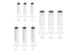 Deepton Syringe Set - 5ml 10ml 20ml Plastic Feeding Syringes for Pets, Liquid Measuring Tools, Labs, Animal Feeding, Dispensing, Watering (No Needle, 9 PCS)