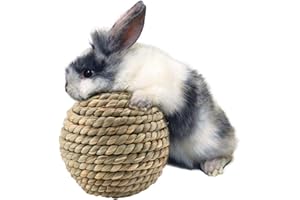 HEEPDD Grass Straw Ball, Haustier Spielzeug Papagei Nagen Bälle Kaninchen Fuß Spielzeug für Zahngesundheit Käfig Zubehör
