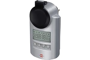 ‎BRENNENSTUHL Brennenstuhl Primera-Line Zeitschaltuhr DT IP44, Digitale Timer-Steckdose (Wochen-Zeitschaltuhr, IP44 Schutz und erhöhter Berührungsschutz)