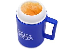 GOODS+GADGETS Original Slushy Mug - Slush-Becher mit Löffel und Trink-Strohhalm; Slushy-Eis-Maker Magic Slush Maker Freeze Becher für Wassereis in Sekunden
