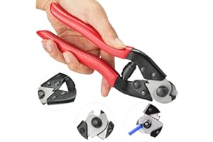 DURANTEY Bike Cable Cutter Steel Wire Cutter Heavy Duty Wire Rope Cutter Bicycle Cable Cutter Shifter Cable Cutter Tool with Soft Grip Handles for Copper Cable and Bicycle Repair, 190mm