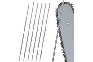 MUYAPAY Rundfeilen für KettensäGen 4,0 mm,6 Stück Kettensägenfeile,3/8 Kettensägenfeile Rundfeile, zum Instandsetzen und Schärfen Sägeketten Rasenmäher Kettensägenkette Schärfwerkzeuge