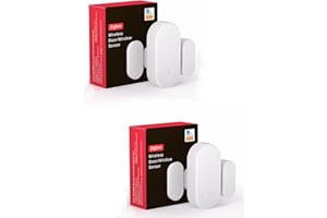WOOLLEY ZigBee Door and Window Alarm Sensor Wireless Mini Contact Magnetic Sensor Sends Alerts, Compatible with Alexa/Google Home, Batteries Included, Zigbee Bridge Hub Must Required, 2PCS
