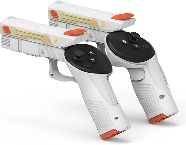 AMVR VR G-un Palo de fijación Compatible con Quest 3s/Quest 3 Accesorios, ponderada P-istoI Agarre para Mejorar la Experiencia de Juego FPS Sensación de sujeción, Accesorios VR para antideslizant - 1