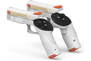 AMVR VR G-un Stock Aufsatz Kompatibel mit Meta/Oculus Quest 3s/Quest 3-Zubehör, gewichteter P-istoI Griff zur Verbesserung des FPS-Spielerlebnisses Haltegefühl, VR Zubehör für Anti-Rutsch-Griff Cover