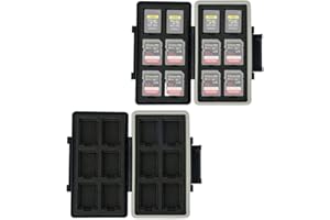 JJC Custodia per scheda di memoria impermeabile per SD SDXC SDHC x12 + scheda CFexpress tipo A x12, custodia per scheda di memoria, porta schede SD