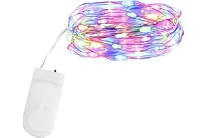 Gcstnn LED Fairy Lights Battery Operated, 2M 20LED 3Pack Mini String Lights IP65 Waterproof Silver Wire Lights for Jars, Christmas, Halloween, Bottles, Bedroom in/Outdoor Decoration(Multicolor)