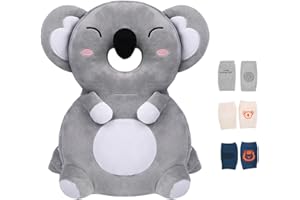 Eyands Koala Baby Head Protector Backpack and Baby Knee Pads for Crawling - Adjustable Baby Fall Protector Backpack, Infant Fall Protection Pillow for Toddler Baby Walking