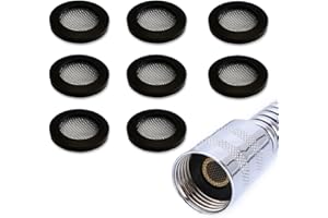 VYZUTR 8 Pezzi Rondelle Della Doccia, Guarnizione in Gomma per Tubo Doccia, Filtrante in Acciaio Inossidabile, Filtro, Soffione, O-Ring di Tenuta (24.5×16cm)