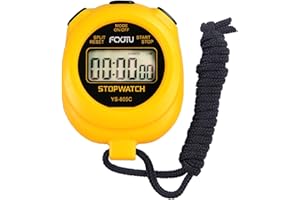 FCXJTU Einfacher Stoppuhr-Timer, Countdown-Timer für Einzelrunden-Stoppuhr, kein stündlicher Piepton, An/Aus, AAA-Batterie, großes Display, einfach zu bedienen, ideale Stopwatch für Kindertrainer