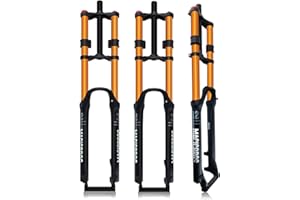 KANGXYSQ 26 27.5 29inch DH Mountain Bike Suspension Fork 1-1/8" Straight Air Fork Travel 180mm 9 * 100mm Double Crown Downhill Fork QR Disc Brake Front Fork Manual Lockout