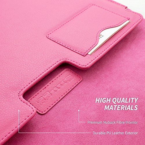 Snugg Ledertasche f  r Apple MacBook Air 13  und Pro 13  mit Retina       Hot Pink