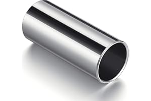 EBOOT Stainless Steel Guitar Slide Finger and Knuckle Slide Metal Bottleneck Ukulele Slides for Electric Acoustic Guitar Bass Ukulele and Other Stringed Instruments (6cm)