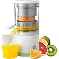 Drumstone 𝐖𝐈𝐓𝐇 𝟏𝟓 𝐘𝐄𝐀𝐑𝐒 𝐖𝐀𝐑𝐑𝐀𝐍𝐓𝐘 Portable Citrus Juicer Extractor - Electric USB Charging, Compact 45W Press with Lockable Spout for Fresh Orange & Lemon Juice - Perfect Gift Idea