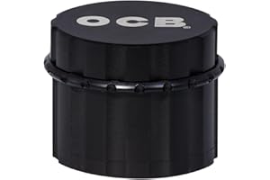 OCB 18887 - Molinillo de hierbas (50 mm, 4 piezas, aluminio), color negro mate