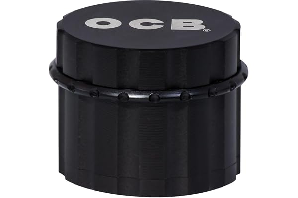 OCB 18887 Moulin à herbes broyeur avec diamant Noir mat 50 mm 4 pièces Aluminium