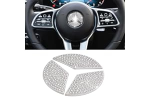 ‎VDARK VDARK Bling Lenkrad Logo Aufkleber für Mercedes Benz Zubehör Glitzer Auto Dekorationen Lenkemblem Aufkleber für GLA GLB CLA A Klasse 3 Stk