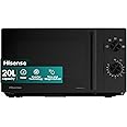 Hisense 700 Watts 20 Litre Inverter Microwave Oven H20MOBP1HIUK Black, Automatic Defrost, 5 power levels, Easy Clean, H24.1 x W43.4 x D32.9 cm Freestanding