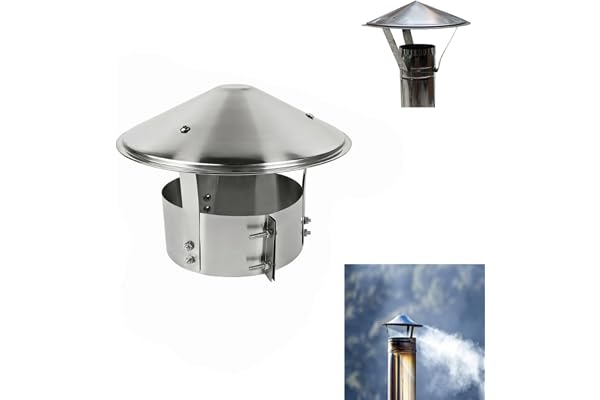 Beekeg skorstensskydd/regnhuva skorsten, rostfritt stål skorsten, rökrör skorstensfäste (regnhuva) (NEW-DN150 mm)