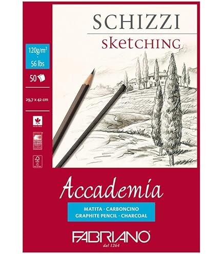 Honsell Fabriano Schizzi 1264 19100639 Sketch Pad With Spiral Head, 90 G/m², DIN A3, 120 Sheets Of Sketching Paper In Ivory White, Acid-Free, Lightly - View #6
