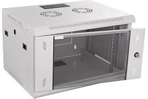 RACKMATIC.COM Armario Rack Mural 19" 6U 600x450x370mm Pared Blanco SOHORack de RackMatic