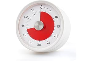 Garrulo Minuteur Visuel Timer, 60 Minutes Time Timer avec Design Magnétique, Minuterie Silencieuse pour Enfants et Adultes, Pomodoro Timer pour Cuisine, Bureau, Salle de Classe