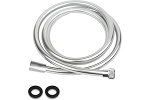 Fousenuk Wąż Prysznicowy Srebrny 1.5 m, Ochrona Przed Skręceniem