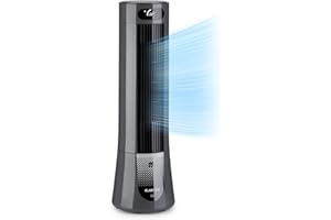 Klarstein Portable Air Cooler Unit, 5-in-1 Evaporative Air Coolers for Home, Humidifier, Ventilator, Ioniser, Night Mode, 6L Portable Cooler Fan, 45W Cold Air Fan, 132m³/h Cooling Air Flow Aircon Unit