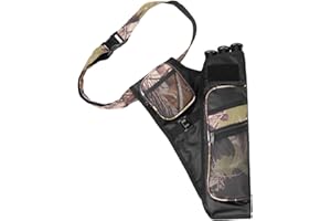 Magarrow Bogenschießen 3 Tube Hip Pfeil Köcher Taille mit verstellbarem Gürtel Jagd Zielschießen