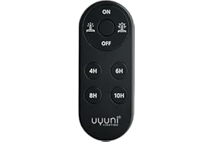 ‎UYUNI UYUNI Lighting LED Kerzen Remote Control – Oval, Schwarz – Fernbedienung für flammenlose Echtwachskerzen mit Timer & Dimmer – Größe 10 x 4 x 1,3 cm – Batteriebetrieben