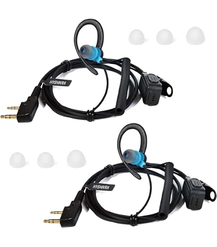 10 Auricolari Kenwood Con PTT Per Ricetrasmittenti Baofeng UV5R 888 666 2 Pin