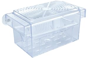 Fish Breeding Box,Uotyle Breeding Isolation Box Floating Hatchery for Fish Transparent Plastic Fish hatching Spawning Box with 2 Suction Cup