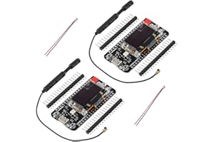 DIYmalls HTCC-AB02S 868MHz Lora OLED GPS Módulo SX1262 ASR6502 + 868 MHz Antena Lora IPEX + Cable de 1,25 mm de 2 Pines para Arduino LoRaWAN (Paquete de 2)