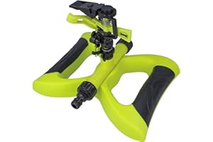 Amig - Arroseur Sectoriel Avec Base Antidérapante | 190 x 240 mm | Connecteur Rapide Et Facile | Surface D'Arrosage Jusqu'À 243 m² | Plastique Abs | Vert Pistache Et Noir