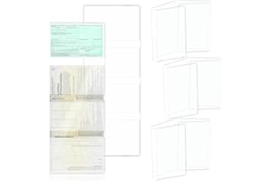 JIAWAGGAG Lot De 3 Pièce 4 Poches Pochette Carte Grise et Assurance 36x13.5 cm Transparent PVC Pochette Plastique pour Carte Grise Étui Protection Protège Carte pour Documents Voiture Moto Permis Chasse