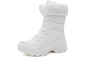 VLOOKST Schneestiefel Damen Winter Warm Gefüttert Outdoor Sneaker Sportschuhe Wasserdicht Trekkingstiefel Wanderstiefel Trekkingschuhe Wanderhalbschuhe Winterschuhe Walkingschuhe Gr.37-43