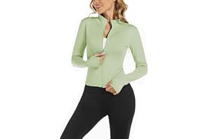 Bkul Laufjacke Damen Atmungsaktive Sportjacke Langarm Running-Jacken Yoga Fitness Sportjacke mit Reißverschluss Trainingsjacke