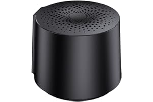 HOAIYO Mini Portable Bluetooth Speaker with Travel Case Packed, 6 Hour Playtime, Mic, TWS Pairing, Small But Loud, Portable Speakers for Home, Outdoor, Car, Bike, Gifts (Black)